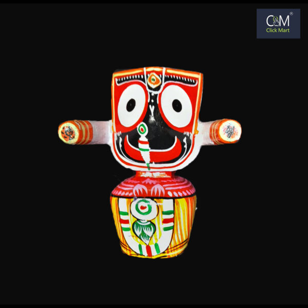 Pure Neem Wood Jagannath Mahaprabhu, Balabhadra, and Subhadra Idols – Handcrafted Wooden Deity Set for Pooja and Home Temple - Image 4