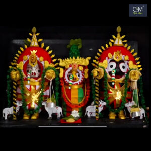 Banabhoji Besha Ornament Set for Lord Jagannath, Balabhadra & Subhadra | Forest Picnic Attire with Cows & Staff