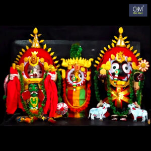 Pralambasura Badha Besha for Lord Jagannath Ornament Set | Traditional Balabhadra Victory Attire with Asura Figurine